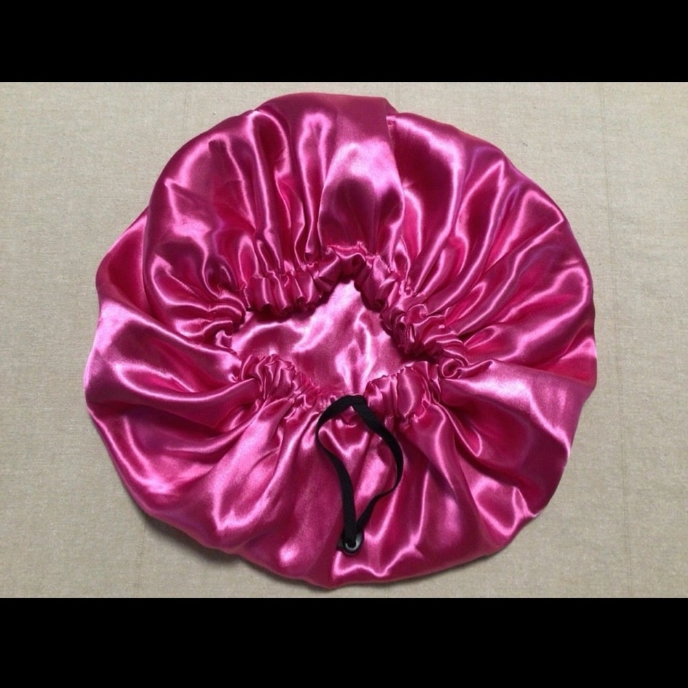Pink Satin Hair Bonnet